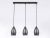 Ambrella TR3537/3 BK/SM/FR Светильник подвесной черный/дымчатый/белый матовый E27/3 max 40W 640*120*820 Ambrella TR3537/3 BK/SM/FR Светильник подвесной черный/дымчатый/белый матовый E27/3 max 40W 640*120*820