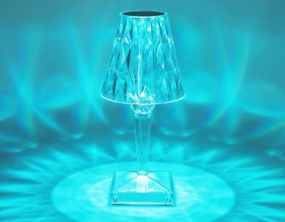 Ambrella DE8057 CL прозрачный LED RGB 3W Настольная светодиодная лампа с сенсорным выключателем и пультом 