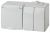 ЭРА 11-7602-03  Блок розетка+выкл. двойн. гориз. IP65, 16A(10AX)-250В, ОУ,  Эксперт, серый (5/50/8
