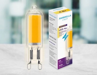 Ambrella LED G9 4W 3000K (40W) 220-230V Светодиодная лампа Filament 