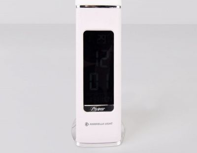 Ambrella DE508 WH белый LED 3000-6400K 6W+LCD 2W Светодиодная настольная лампа с дисплеем