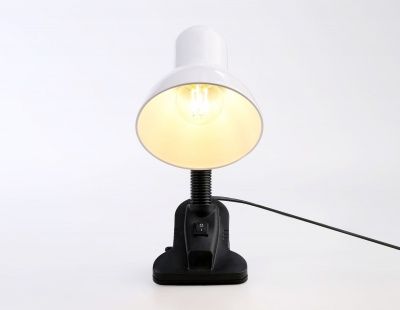 Ambrella настольный светильник с выключателем DE7707 WH белый E27 max 40W