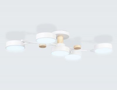 Ambrella Подвесной светодиодный светильник FL4834/5 WH белый 3000K-6400K 70W 830*400*160 (ПДУ ИК)