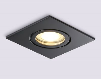 Ambrella Светильник встраиваемый IP44 с высокой степенью пылевлагозащиты TN1161 BK черный  IP44 GU5.3 85*85*28