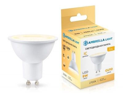 Ambrella 190903 Лампа светодиодная LED MR16 9W IC GU10 2700K 175-265V 38°