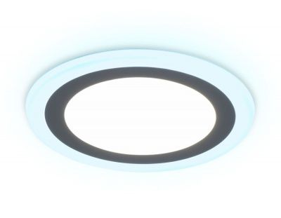 Ambrella DCR360 3W+3W 4200K/6400K 85-265V D105*28 Встраиваемый светодиодный св-к с подсветкой