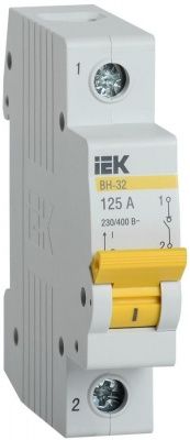IEK KARAT Выключатель нагрузки (мини-рубильник) ВН-32 1P125А (1/ 12 /240/ 5760)