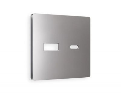 Ambrella Volt AP5110 Лицевая панель ALFA (Сталь матовый) для розетки 2USB тип A+C QUANT