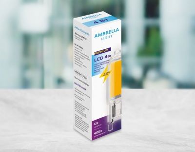 Ambrella LED G9 4W 4200K (40W) 220-230V Светодиодная лампа Filament 