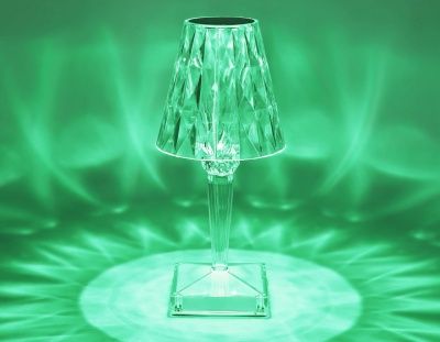 Ambrella DE8057 CL прозрачный LED RGB 3W Настольная светодиодная лампа с сенсорным выключателем и пультом 