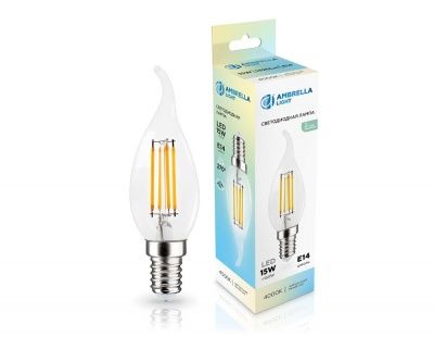 Ambrella 351524 Лампа светодиодная Filament LED CF35 15W E14 4000K 220-240V