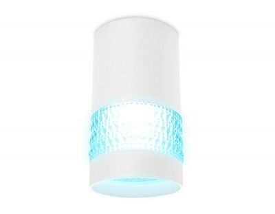 Ambrella  TN371 SWH/BL белый песок/голубой GU5.3 D65*117 накладной точечный светильник