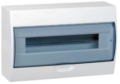 GENERICA Корпус пластиковый ЩРН-П-18 черн. прозр. дверь IP41 (1 / / 10)