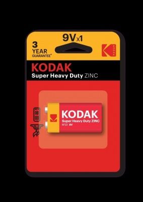 Kodak 6F22-1BL EXTRA HEAVY DUTY [K9VHZ-1B] (10/50/7200) батарейка солевая