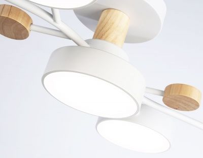 Ambrella Подвесной светодиодный светильник FL4834/5 WH белый 3000K-6400K 70W 830*400*160 (ПДУ ИК)
