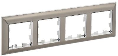 IEK BRITE BR-M42-12-4-K23 Рамка 4-мест. РУ-4-Бр хром/никель (1 / 10 / 100)