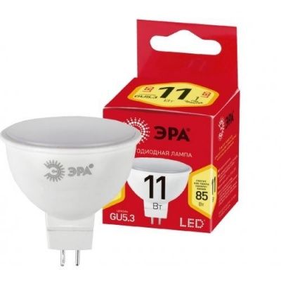 ЭРА RED LINE ECO LED MR16-11W-827-GU5.3 Лампочка светодиодная GU5.3 11Вт софит теплый белый свет