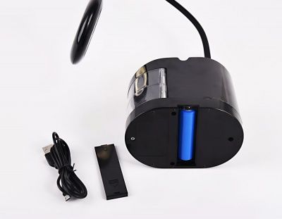 Ambrella DE562 BK черный LED 4200K 4W Настольная светодиодная лампа со встроенной аккумулятороной батареей и органайзером