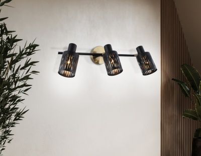 Ambrella TR8669/3 BK/SB Светильник накладной чёрный/бронза E14/3 max 60W 560*100*190