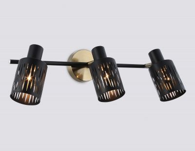 Ambrella TR8669/3 BK/SB Светильник накладной чёрный/бронза E14/3 max 60W 560*100*190