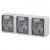 11-2405-01 ЭРА Розетка 3х2P+E IP54, 16A-250В, ОУ, Эра Эксперт, белый (5/50/900)