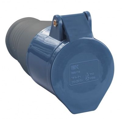 IEK Розетка перенос. ССИ-223 32А-6ч 220В 2P+PE IP44