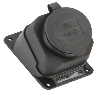 IEK РБу13-1-0м Розетка с защ. кр. угловая настен. ОМЕГА IP44