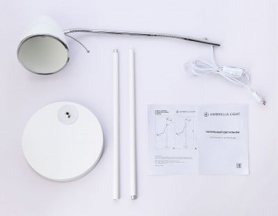 Ambrella Светильник напольный с выключателем на проводе TR97680 WH белый E27 max 40W D150*1540