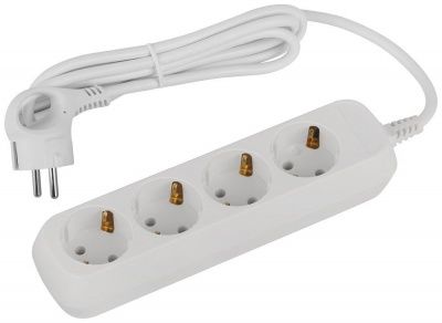 ЭРА GREEN LINE UDL-16-415-E Удлин-ль 4 розетк. с заземл-ием 1,5m ПВС 3x1mm² (1 / 1 / 20)