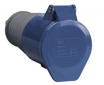 IEK Розетка перенос. ССИ-213 16А-6ч 220В 2P+PE IP44