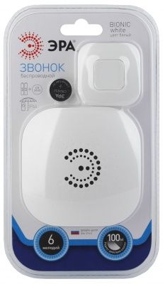 ЭРА 90666 Звонок BIONIC White беспроводной (10/60/240)
