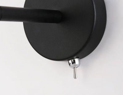 Ambrella Светильник настенный с выключателем TA13129 BK черный GU10 max D85*L150*H240