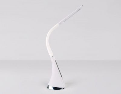 Ambrella DE508 WH белый LED 3000-6400K 6W+LCD 2W Светодиодная настольная лампа с дисплеем