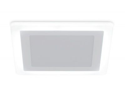 Ambrella  DCR390 3W+3W 4200K+4200K 220-240V 105*105*20 (A75*75) Встраиваемый cветод-ный св-к квадратн + подсветка