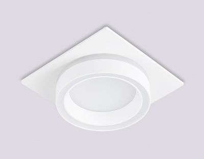 Ambrella TN52421 WH/FR Светильник встраиваемый белый/белый матовый GX53 max 12W 105*105*45