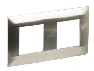 IEK SKANDY SK-M22-M-K50 Рамка 2-мест. SK-F32N металл никель