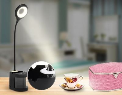 Ambrella DE562 BK черный LED 4200K 4W Настольная светодиодная лампа со встроенной аккумулятороной батареей и органайзером