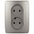ЭРА 12-2107-16 Розетка Серия 12 , 2X2P, 16А-250В, титан