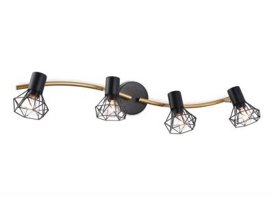 Ambrella TR8658/4 BK/GD Светильник накладной черный/золото E14/4 max 60W 750*100*185