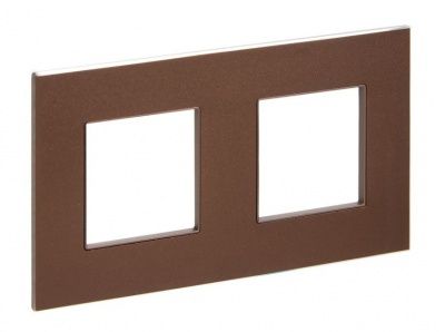 IEK SKANDY SK-M22-M-K30 Рамка 2-мест. SK-F32Br металл шоколад