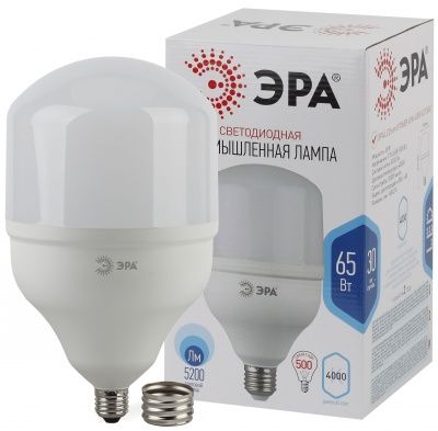 ЭРА STD LED POWER T160-65W-4000-E27/E40 Ламп. светод-ная колокол 65W 4000K - нейтр. бел. свет (1 / 1 / 12)