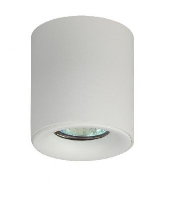 ЭРА OL1 GU10 WH  D80*100мм, белый св-к настенно-потолочный спот