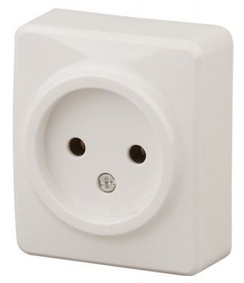 ЭРА 11-2201-02  Розетка 2P, 16A-250В, IP20, ОУ,  Эксперт, сл.кость (20/200/4000)