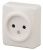 ЭРА 11-2201-02  Розетка 2P, 16A-250В, IP20, ОУ,  Эксперт, сл.кость (20/200/4000)