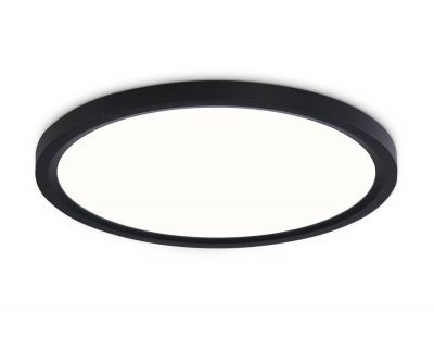 Ambrella FZ1906 BK Светильник светодиодный ультратонкий черный IP54 26W 3000K-6500K CCT-переключатель D370*25 (Без ПДУ)