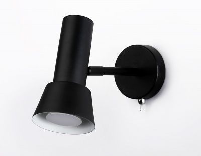 Ambrella Светильник настенный с выключателем TA13129 BK черный GU10 max D85*L150*H240