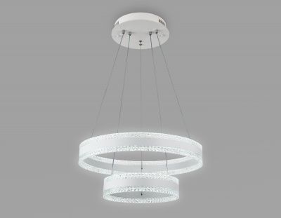 Ambrella Светильник светодиодный подвесной управляемый FA6175/2 WH белый 108W 3000K+6400K/3000K/6400K/4200K+4200K D500*630 (ПДУ РАДИО 2.4G)