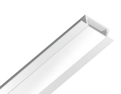 Ambrella Алюминиевый профиль встраиваемый GP1001WH белый/матовый рассеиватель 2000*21.5*6.8, 2 заглушки в комплекте (для ленты до 11мм)