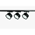 ЭРА TR71-SET3-GX53-BK Трековый светильник однофазный набор из 3х шт. под лампу GX53, шинопровод 80 см. Черный.