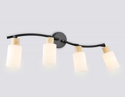 Ambrella TR8723/4 BK/WD Светильник накладной черный/дерево E14/4 max 60W 760*100*210